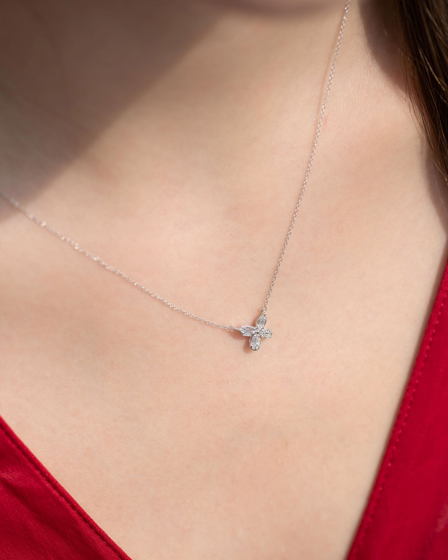 Sue Cross Diamond Necklace